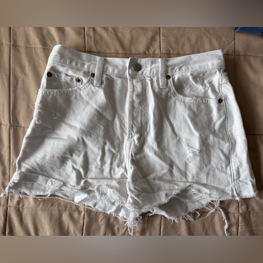 Pistola White Denim Shorts